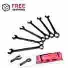 03127a Neiko Jumbo 6 Pc Black-oxide Combination Adjustable Angle Wrench Set Sae