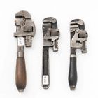 1021 Winchester Lot Of Vintage Adjustable Monkey Pipe Wrenches Wood Handles