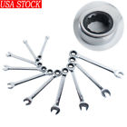 190891898142 Carejoy Polished Metric Combination Ratcheting Wrench Set Alloy