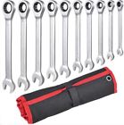 25wrc004-10pc-11 Yescom Combination Ratchet Set Wrench Metric Gear Box Open End
