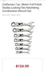 42041 Craftsman Piece Metric Locking Flex Ratcheting Wrench Set Combination