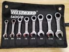 54dg30 Westward Piece Midget Stubby Ratchet Wrench Set Std Sizes Exe