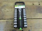 7923637 61954 Pittsburgh 3 8 Drive 21 Pc Hi-viz Socket Set Sae Metric