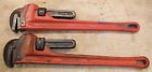 70154 Ridgid Rothenberger Lot Of Pipe Wrenches Great Used Condition Rack