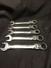 91-489 And 4 Larger Stanley Reversible Ratchet Wrenches All Nice Working Condition