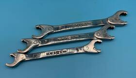 2-1517 A&s Tools Alden Tools/a&s Vtg Ratcheting Open End Wrench Lot Of 3 Made Usa