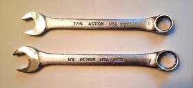 34116 Action 34016 Combination Wrenches 7/16 Inch 12 Pt 34014 And 1/2 Usa