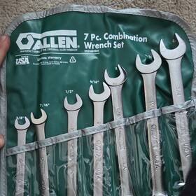 Allen 2901401001 7 Pc Combination Wrench Set Sae 3/8-3/4 In Steel