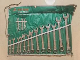 172-c-16 Alltrade 16-piece Combination Metric Wrench Sae Set Roll-up Pre-owned