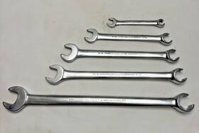 Armstrong 28-228-28-232 5 Piece Combination Wrench Set Open End And Crowsfoot High Polish Vg