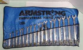 Armstrong 781412526868 Tools Full Polish Metric Combination Wrench Set 18pc 8mm-24mm Usa