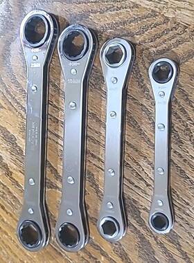 Zw-1046 Blackhawk Ratcheting Box End Wrenches. Stanley. Sae And Metric. Usa Made Euc