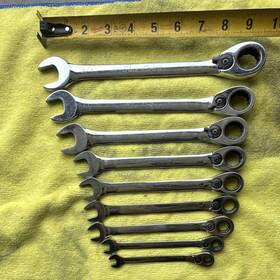 Blue Point 16997 9pc Ratcheting Box Wrench Set Sae Steel Chrome Finish Sizes 3/4-1/4