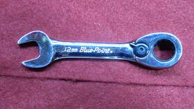 Boerms12 Blue Point Blue-point 12mm Stubby Ratcheting Reversible Combination Wrench