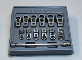 Ds1100 Blue Point Ma5 13pc Metric Ratcheting 12pt Crow Foot Wrench Set 8mm-19mm