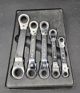 Rbyam60 Blue Point Blue-point Ryam Ratcheting 5-pc Wrench Set 1517 1314 1112 910 78 With Tray