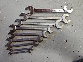 Me67 Bonney 2527 9pc Double End Wrench Set Vintage Me - Made In Usa Rare