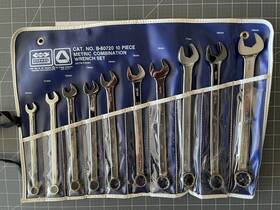 B-80720 Bonney Vintage Utica Metric Wrench Set 10 Piece Made In Usa