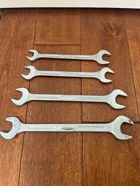 E1925 Bonney Usa Combination Sae Open End Wrench Set 4 Pcs. Vintage