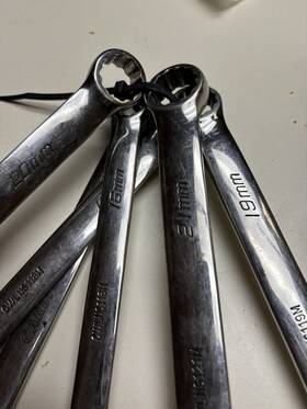 001t Carlyle 12pc Chrome Mm Set 7 8 9 10 13 14 16 17 28 19 20 21. Used