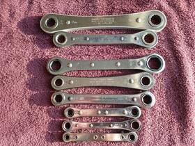Rb-1214-d Challenger By Proto Cornwell-allied Craftsman Sears Unbranded 8 Double Box End Ratcheting Wrenches Sae And Metric Other