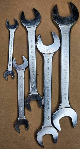 5728 Challenger Tool 5732 Alloy Usa Open End Wrench 5pc 3/16 15/16 Mfd 5714 5718 5724