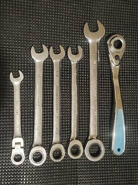 Channellock 79-610 6 Pcs Gearwrench And Assorted Combination Racheting Wrench Lot Used