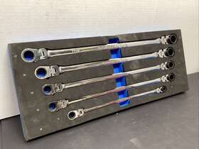 0526441 Cornwell 5 Piece Extra Long Metric Flex Ratcheting Box Wrench Set