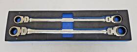 Cornwell Crw212mlfb 2pc 120 Tooth 12-pt Xl Flex Ratcheting Box Wrench Set 21-27 Crwlf2ms
