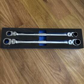 Crwlf2msb Cornwell 2 Pc 120-tooth Metric Long Flex Head Ratcheting Wrench Set