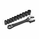 Cptaw8 Crescent 11pc Sae Metric Pass Through Adjustable Wrench Sockets X6 Set 037103283559