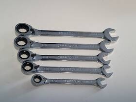42414 Craftsman 42412 Vintage 5pc Sae Reversible Ratcheting Wrench Set Usa 42416 42415