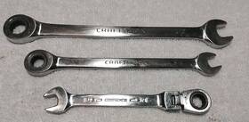 Craftsman 42563/42561 3pc Ratcheting Wrench And Flex 3/8 Inch &3/8 -1/2 Wrench
