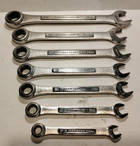42640..41..42..43..44..45..46 Craftsman 7pc. Vintage Usa Metric Ratcheting Wrench Set 12 Point Combination