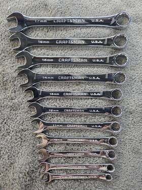 42969 Craftsman Rare Sears Professional 11pc Metric Combination Wrench Set Usa