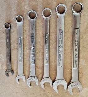 429s Craftsman Usa 6-piece Combination Metric Wrench 8-10-12-13-14-15mm 12-point