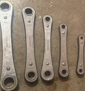 Craftsman 43165 Sae Ratcheting Double End Box Wrench Set Steel 5pc 1/4-1/2 Inch