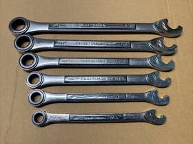 43460 Craftsman 6 Pc Ratcheting Speed Wrench Set Sae Usa Made Vintage Rare