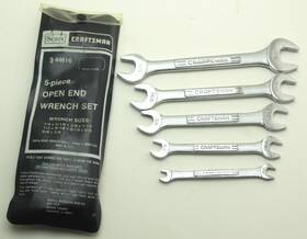 44616 Craftsman 5 Vintage Sears Sae Open End Wrench Set 1/4-3/4 Inch Sleeve Usa Used