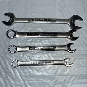 44685 Craftsman Vintage Assorted Wrenches - 7/16 1/2 9/16 And 5/8x3/4 Inch Set Of 4