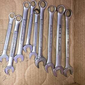 44692 Craftsman 44696 44695 44693 9 Pc Wrench Set - 2-9/16 2-1/2 3-3/8 1-11/32 1-5/16 Made Usa