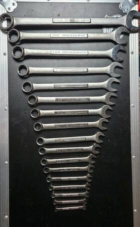 44701-44707 Craftsman Sae Combination 17pc Wrench Set Va Vv 1/4 Inch -1-5/16 Usa Vintage