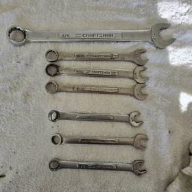 Craftsman 44703 44696 44695 Sae Combination Wrench 7 Pieces Forged In Usa