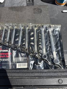 44748 Craftsman Sears Usa 8pc Sae Combination Wrench Set W Pouch Vv Rare Lt Use