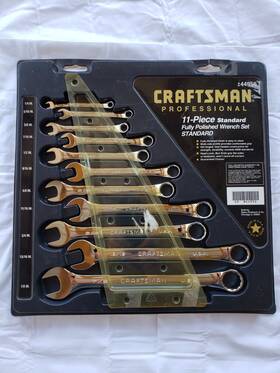 44956 Craftsman Professional 11- Piece Fully Polished Wrench Set Standard Usa Vintage