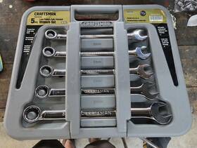 45966 Craftsman Professional 5 Pc Jumbo Metric Wrench Set 22-30mm Usa
