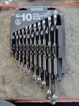 46990 Craftsman 9 10pc Sae 6pt Combination Wrench Set