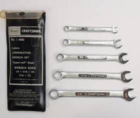 4960 Craftsman 5 Piece Combination Wrench Set No