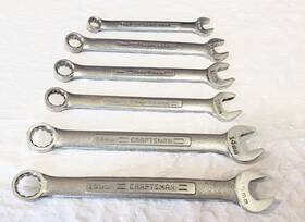 49631 Craftsman 6 Piece 12 Pt Metric 9 To 15mm Combination Wrench Set Vv Series