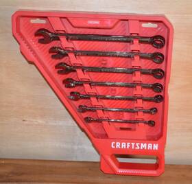 Craftsman 885911584975 Metric Combination Wrench Set 7pc Long Gunmetal 8 10 12 13 14 15 17mm